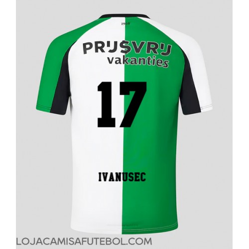 Camisa de Futebol Feyenoord Luka Ivanusec #17 Equipamento Alternativo 2024-25 Manga Curta